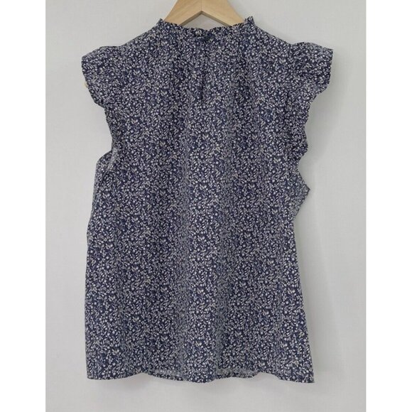 Old Navy Peek A Boo Floral Ruffle Sleeve‎ Blouse Size M, Boho, Cottage, Coquette - Picture 2 of 9